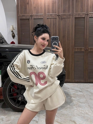 Set1051- Set áo nỉ số phối quần cộc