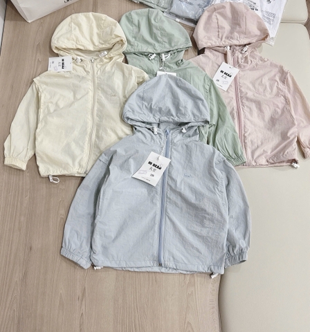 Aokid021- Áo gió nhăn 1 lớp trẻ em màu pastel