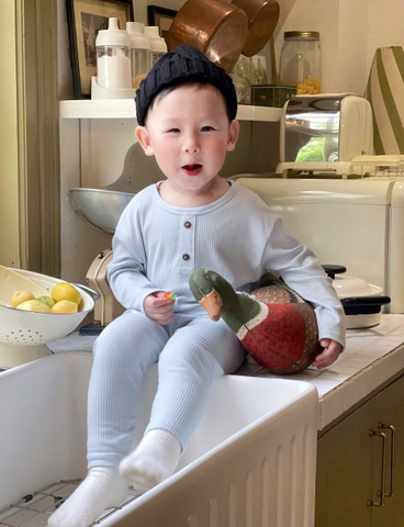 Cb409- Combo 2 bộ tăm xanh- ghi chất mềm vải đẹp