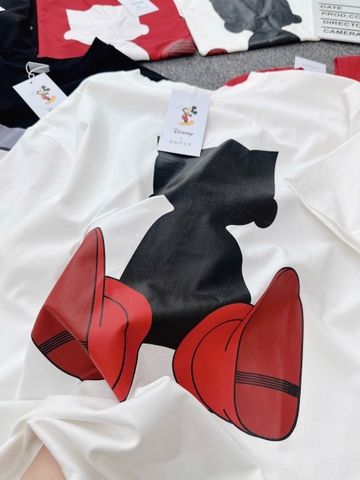 A234-Áo thun suông cotton in hình mèo 3 màu đỏ  đen trắng