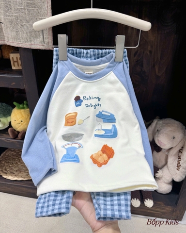 BT732- Bộ zip lông 4 màu mới phối tay