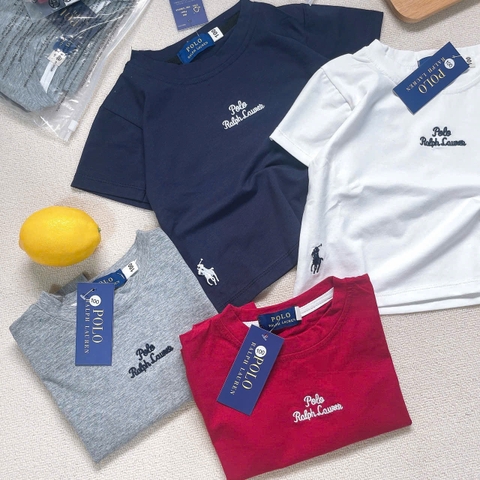 CB301- combo 4 áo phông cổ tròng RLP chữ in loại đẹp