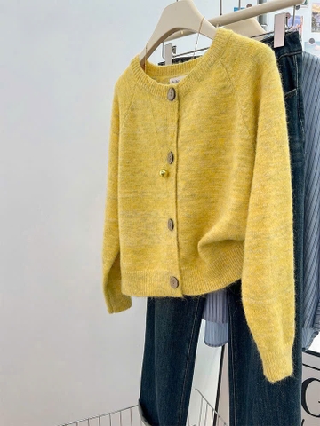 LEN026-Áo len CGD màu vàng cúc gôc- LEN QUẢNG CHÂU