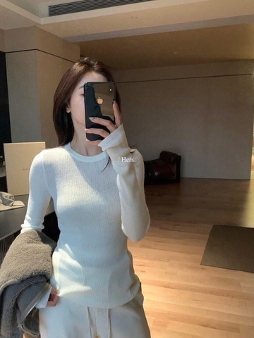 A439- Áo giữ nhiệt dài tay cổ tròn 5 màu