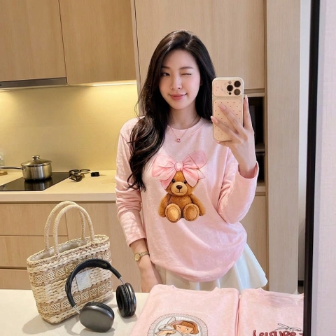 a665-Áo thun giấy dài tay dáng oversize Quảng châu