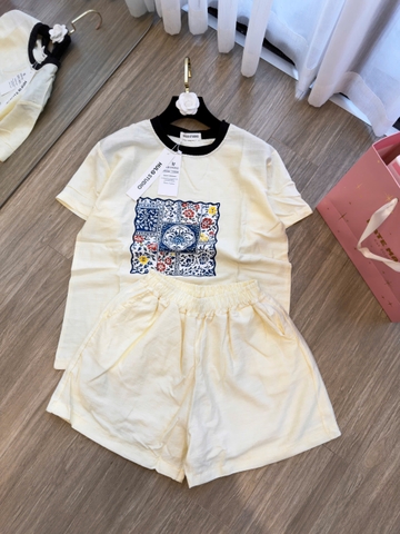 SET987- Set đũi lien màu vàng thổ cẩm