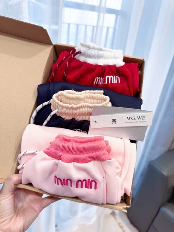 CB297- Combo 3 quần chữ M suông chất nỉ hai da thêu Miu Miu