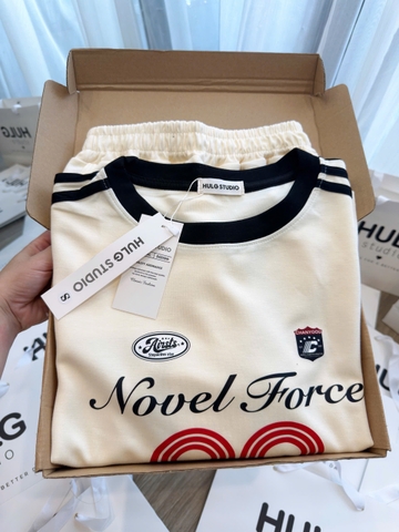 Set1051- Set áo nỉ số phối quần cộc
