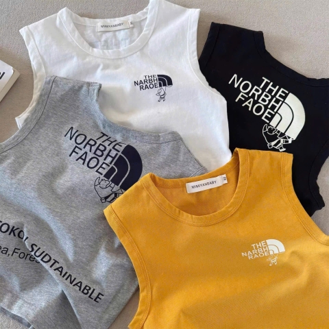 BT865-ComBo 4 áo thun ba lỗ cotton mát cho bé 9-27kg