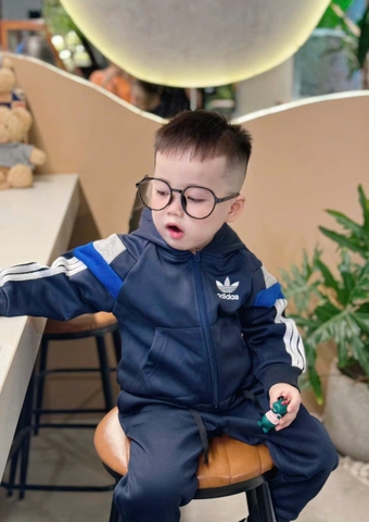 Bn142-Bộ nỉ Das xanh than bé trai