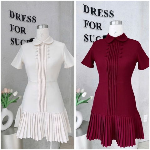 ☘️ dam150- VÁY LI CÚC BỌC 2 MẦU đỏ trắng  ☘️