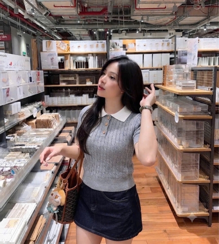 A720-Áo len cộc tay cổ bẻn3 màu hàng nhà máy đủ tem