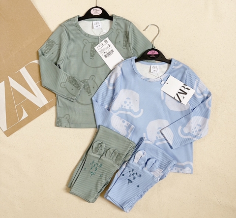 CB015- Combo 2 bộ tăm thun 2 màu xanh trẻ em VNxK