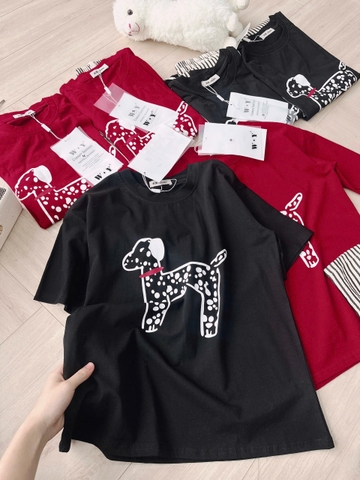 🌷SET450- SET BỘ CHÓ ĐỐM – QUẦN KẺ 2 MẦU 💐