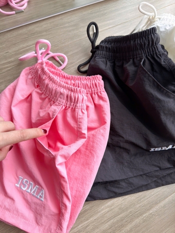 QUAN101- Set 3 quần short cộc cạp chun đen trắng hồng