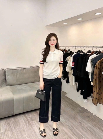 A348- Áo lem Thom tay viền 3 màu hàng Quảng Châu