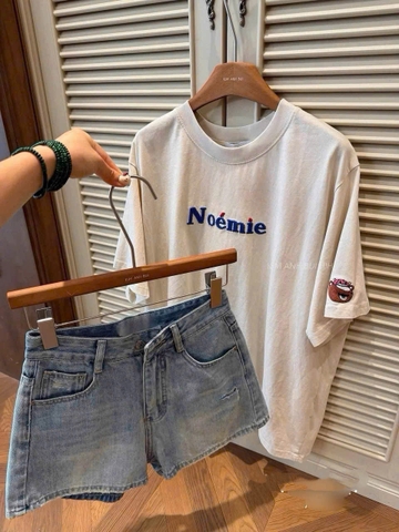 QUAN116- Quần short jeans xanh nhạt mác da