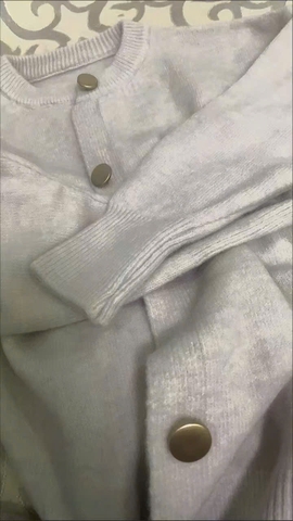 A392-Áo cadigan len be cúc đồng hàng Quảng Châu