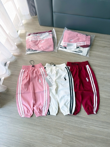 CB400-Combo 3 quần  gió tông hồng ch bé gái bo ống cạp chun co dãn