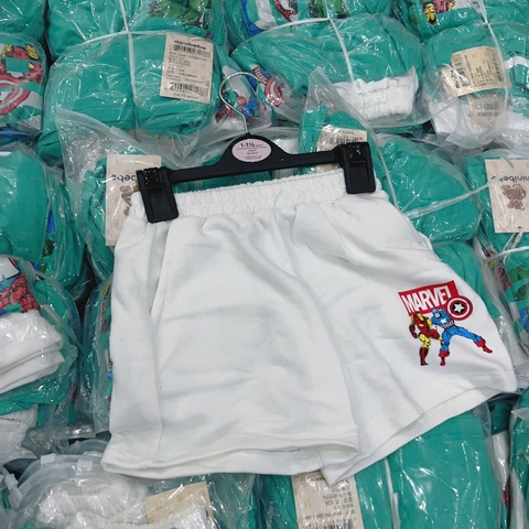 BT162-Bộ cotton xược MARVEL xanh lá mix kèm quần nỉ cua trắng
