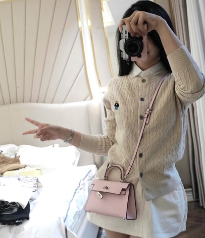 A407- Áo len thừng gấu màu be hàng nhà máy chuẩn