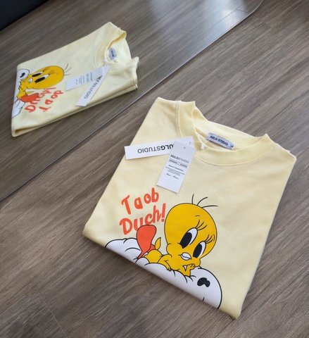 A499-Áo thun suông vịt vàng