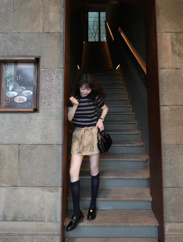 A353- Áo len kẻ mongtoghi mỏng 4 MÀU