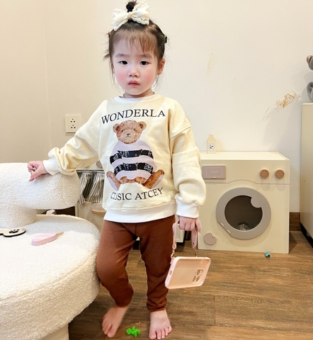 BN061- Bộ nỉ WONDERLA trẻ em VNXK
