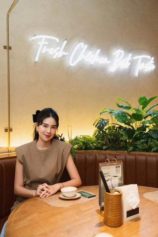 ✨ SET256-Set nâu tay vạt phố kẻ dáng midi