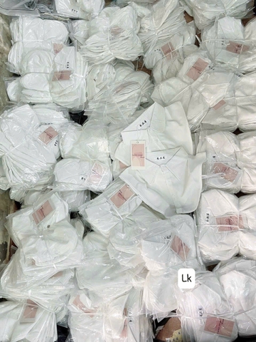 A374- Set 2 Cổ áo sơ mi trắng chất kak lua