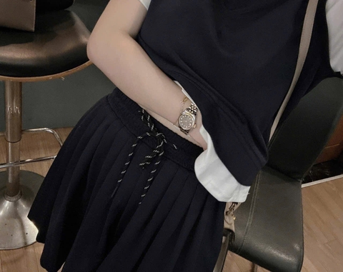 🌿SET499- Set VÁY CV DÚM XÒE 3 TẦNG mix áo dài tay