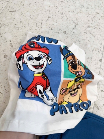 BT327- Bộ CỨU HỘ quần than cạp chun ao cotton mát