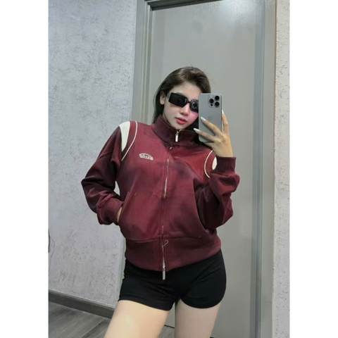 A126- Áo bomber nữ cổ cao 3 màu vải nỉ da cá