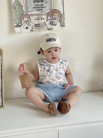 CB340- Combo 3 áo balo in khủng long chất cotton xược