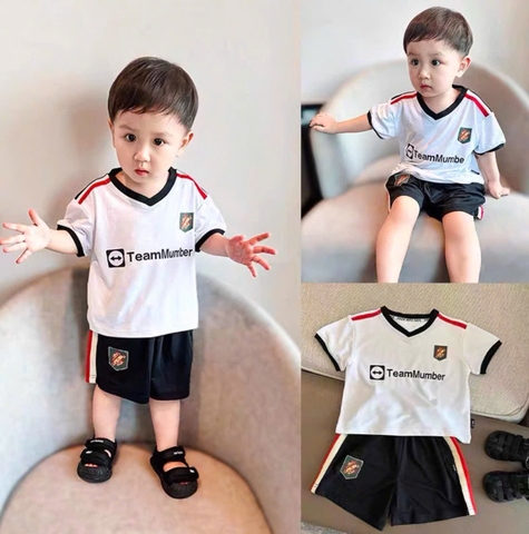 Cb359- Combo 2 bộ Team Mumber quần cộc bé trai