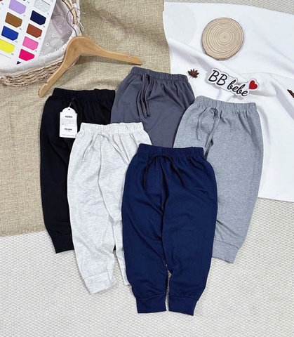 CB295- combo 5 quần thun Bảng màu Than bé trai cạp chun