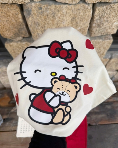 BT838-Bộ áo thun cộc kitty đỏ trắng bé gái 9-26kg