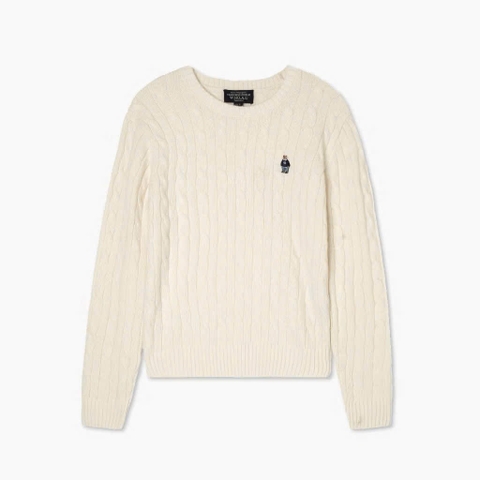 A394- Áo len thừng cổ tròn xanh than hàng nhà máy đủ tem mác