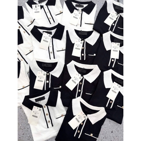 ✌🏻A252- Áo lên ZIRI viền cổ đức túi ngực 2 màu full tem