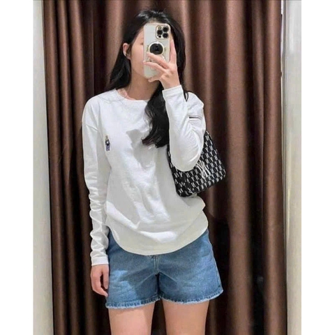 A367-Set 2 áo thun nữ thêu Gấu dài tay thu đông