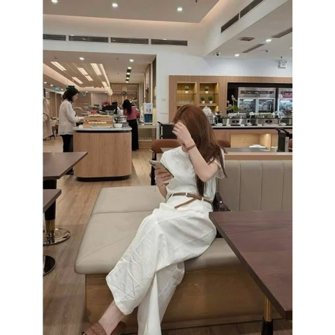 QUAN108-Quần kaki suông màu be TẶNG KÈM ĐAI