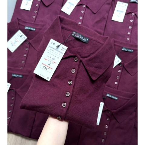 A415-Áo len dệt kim dài tay 2 màu đỏ xám hàng nhà máy chuẩn khosiMaiLinh