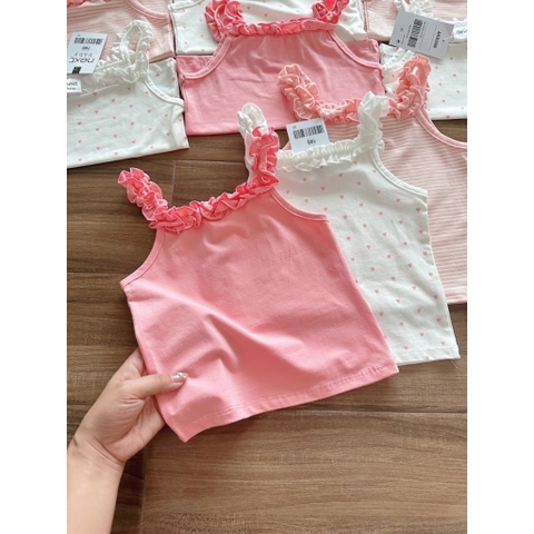 CB136-Combo 3 bộ dây viềm bèo TÔNG HỒNG TRẮNG bé gái
