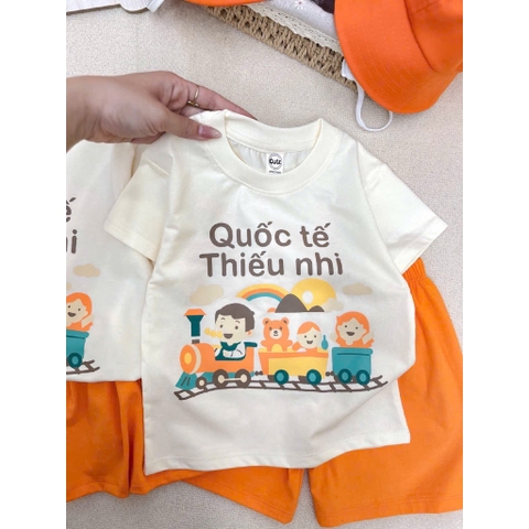 BT523- Set cam 1-6 kèm mũ chất cotton trẻ em