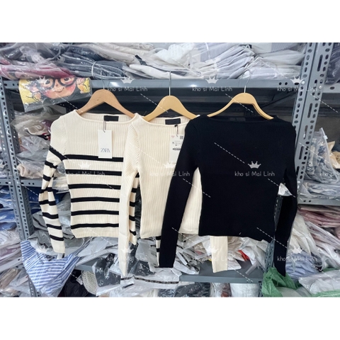 [HÀNG LOẠI 1]A345- Áo len cổ thuyền 3 màu  full tem dày dặn