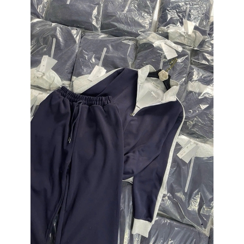 Set791- Set bộ nỉ haida màu than áo dây rút cổ cao- quần suông