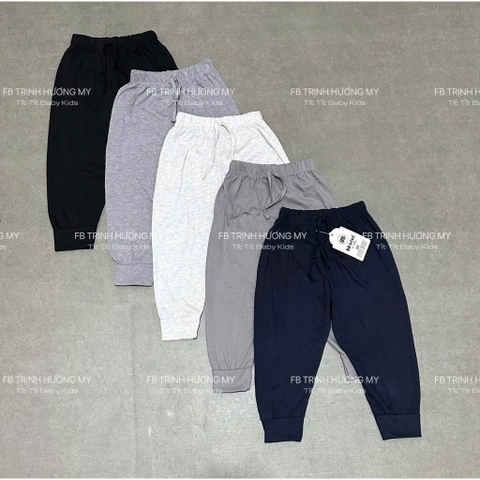 CB295- COMBO 5 quần thun xám dài cạp chun bé trai MAi linh KID 2