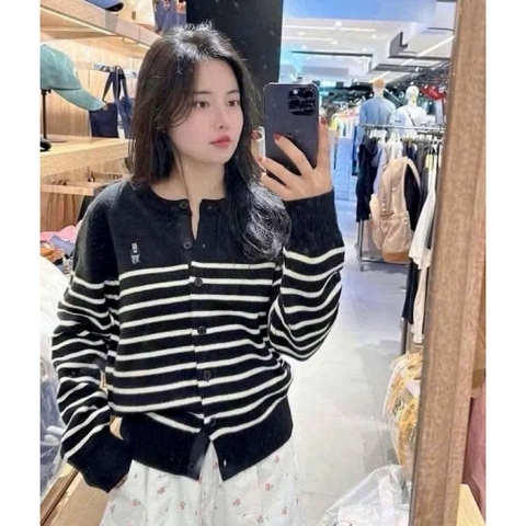 [HÀNG LOẠI 1] A336-Áo len cadigan thêu gấu nhiều màu
