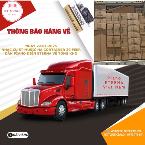 THÔNG BÁO HẠ CONTAINER 20 FEET PIANO ĐIỆN ETERNA