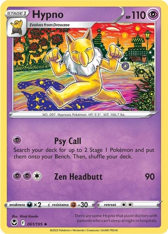 Hypno - 061/195 - Uncommon Reverse Holo